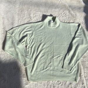 Vintage Traditions Fleece Top – Size Large | Light Green | Cozy Girl Aesthetic